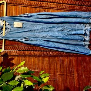 Denim sleeveless mini dress